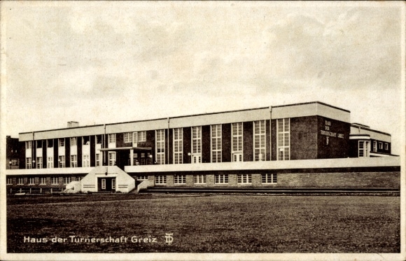 Ak Greiz im Vogtland Thüringen, Haus der Turnerschaft  Gebäude, Sport, Architektur