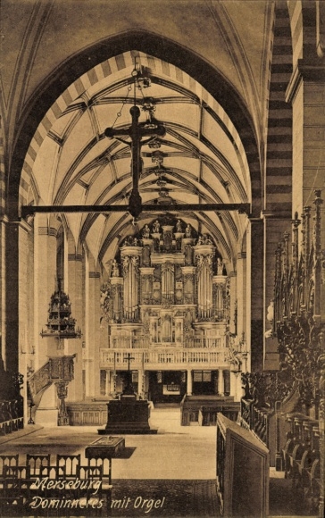 Ak Merseburg an der Saale, Dominneres mit Orgel