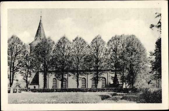 Postcard Lorup in Emsland, church