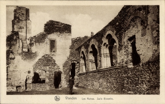 PC Vianden Luxembourg, ruins, Salle Bizantin, architecture