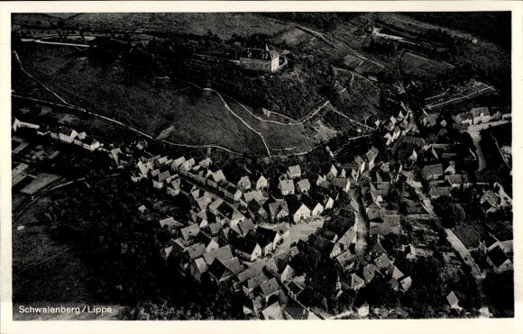 Ak Schwalenberg in Lippe, Fliegeraufnahme