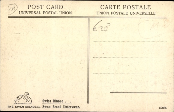 Postcard Bern Stadt Schweiz, Swan Brand Knitting Works, Office, Strickereifabrik Fritz Ryff