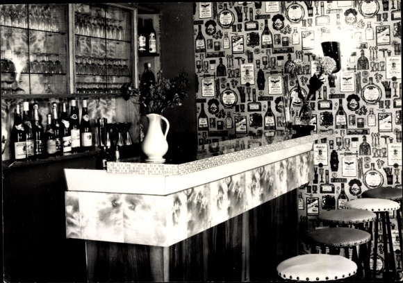 Postcard Elsterwerda in the Elbe Elster district, Berlin Ice Palace, bar, interior view