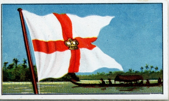 Verzamelfoto rederijvlaggen van de World Merchant Fleet, nr. 196 Engeland, Elder Dempster Lines
