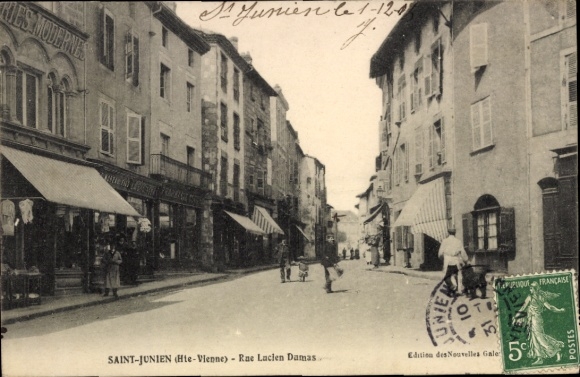 KP Saint Junien Haute Vienne, Rue Lucien Dumas, ulica, sklepy