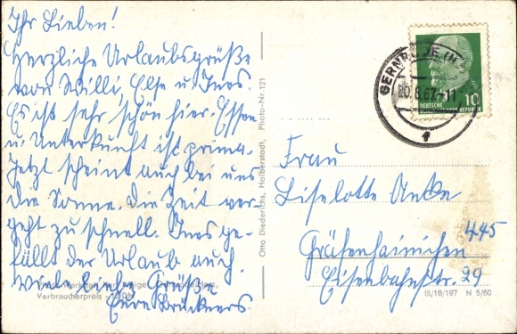 Postcard Gernrode Quedlinburg in the Harz Mountains, view of the Otto Bad, bathers