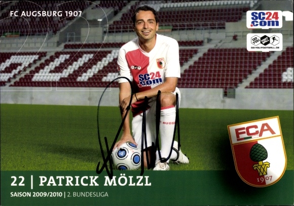 Autogrammkarte Fußballer Patrick Mölzl, FC Augsburg, Autogramm