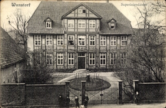 Postcard Wunstorf in Lower Saxony, superintendent