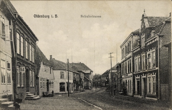 Postcard Oldenburg in Holstein, Schuhstraße