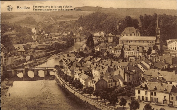 KP Bouillon Wallonia Luksemburg, panorama pris de la Côte d'Auclin