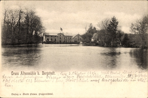 Postcard Hamburg Wandsbek Bergstedt, Altenmühle