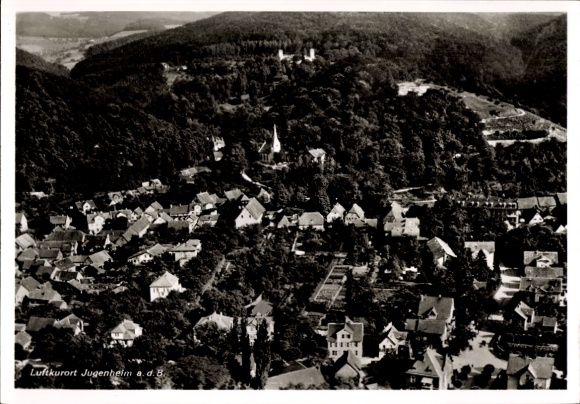 Ak Jugenheim, Luftaufnahme