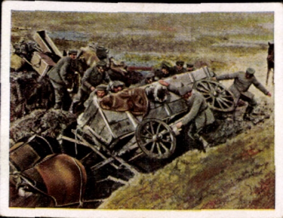 Collector's picture The World War 1916, The campaign against Romania No. 111, In the Romanian swamp, carts