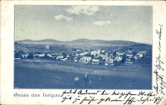 Postcard Issigau in Upper Franconia, Panorama