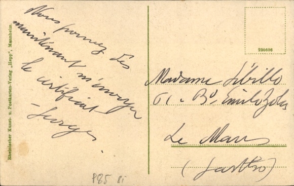 Postcard Germersheim am Rhein, Ludwigstraße against Seysselkaserne