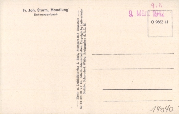Postcard Schwarzenbach Nonnweiler in Saarland, aerial photograph