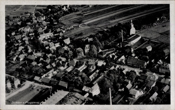 Postcard Böhlen Großbreitenbach in Thuringia, aerial photograph