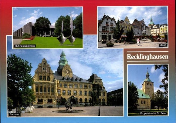 10 alte Ak Recklinghausen in Westfalen, diverse Ansichten