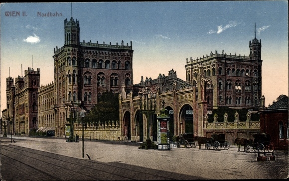 Postcard Vienna 2. Leopoldstadt, Nordbahnhof