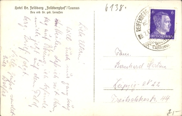 Postcard Niederreifenberg Schmitten im Taunus, Großer Feldberg, TV station observation tower
