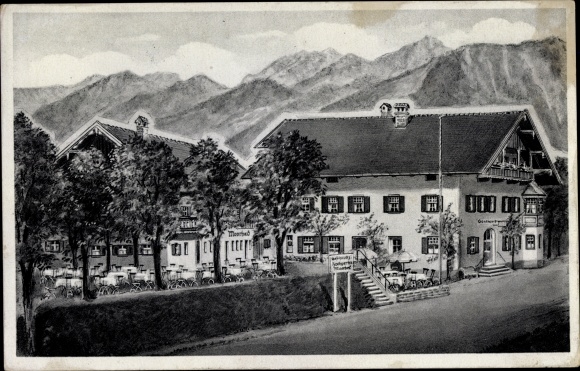 Artist PC Kirchdorf am Inn Raubling in the district of Rosenheim, Upper Bavaria, mud bath and Pension Hochgarten