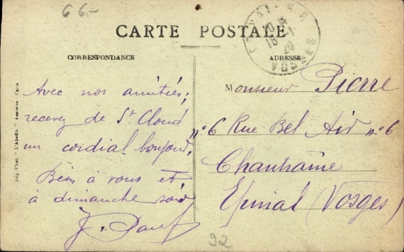 CPA Saint-Cloud Hauts-de-Seine, vue générale, Quai du Président Carnot, Zeppelin