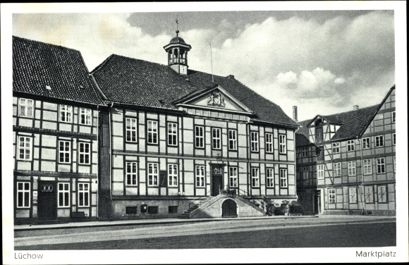 Postcard Lüchow in Wendland, market place