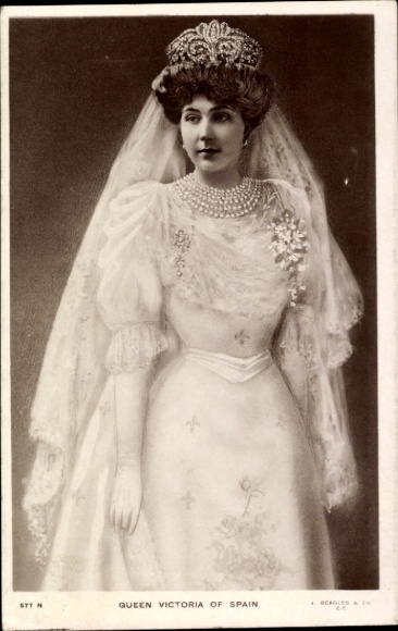 Ak Königin Victoria von Spanien, Portrait