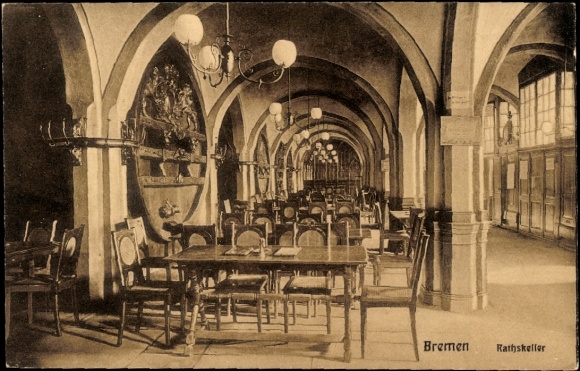 Postcard Hanseatic City of Bremen, Ratskeller
