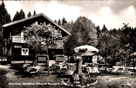 Ak Bayerisch Eisenstein im Bayrischen Wald Niederbayern, Schwellhäusl, Ausflugsgaststätte, 674 m,