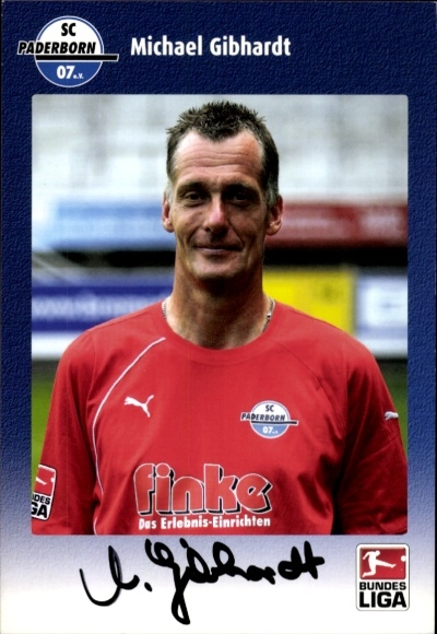 Autograph card goalkeeper coach Michael Gibhardt, SC Paderborn 07, autograph