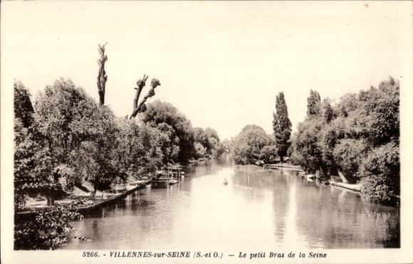 Postcard Villennes sur Seine Yvelines, Le petit Bras de la Seine