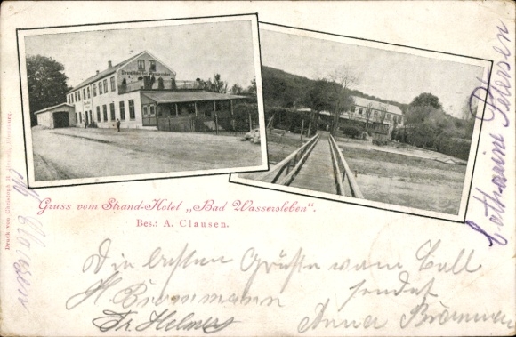 Ak Wassersleben Harrislee in Sleeswijk Holstein, Strandhotel Bad Wassersleben