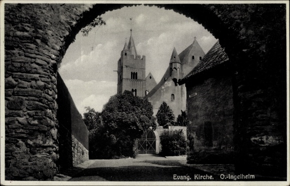 PC Ingelheim am Rhein, view of the evangelical. Church