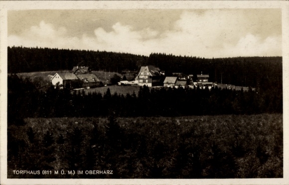 Postcard Torfhaus Altenau Schulenberg Clausthal Zellerfeld in the Upper Harz, 811 m above sea level, landscape with...