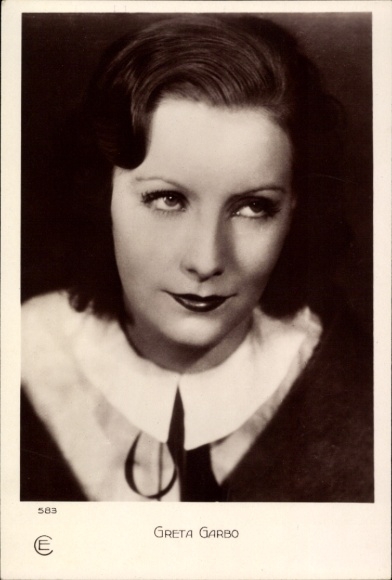 Ak Schauspielerin Greta Garbo, Portrait