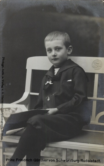 Postcard Prince Friedrich Günther of Schwarzburg-Rudolstadt, child portrait