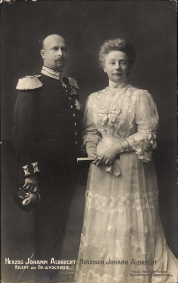 Ak Johann Albrecht, Herzog zu Mecklenburg, Regent von Braunschweig, Herzogin Elisabeth