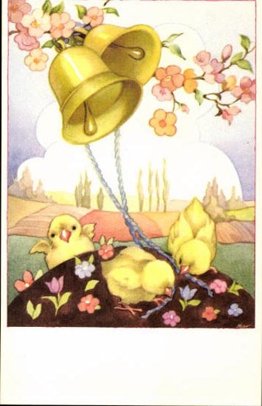 Set of 50 AK Easter chicks, lambs, religion etc.