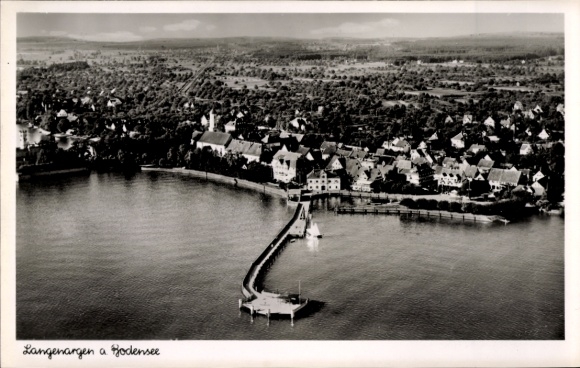Ak Langenargen am Bodensee, Fliegeraufnahme