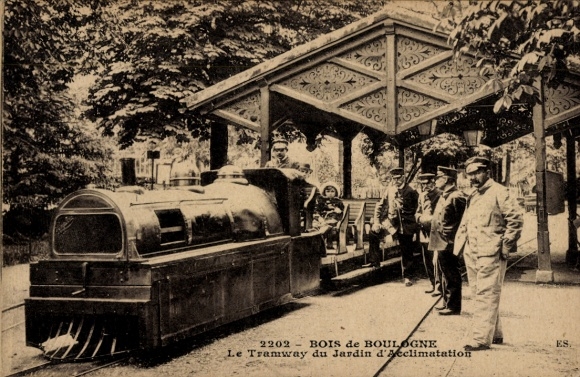 Postcard Bois de Boulogne Hauts de Seine, Le Tramway du Jardin d'Acclimatation