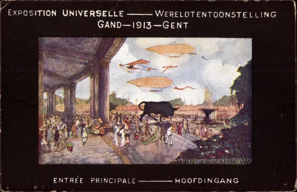 Passepartout PC Gand Gent East Flanders, Exposition Universelle 1913, Entree Principale