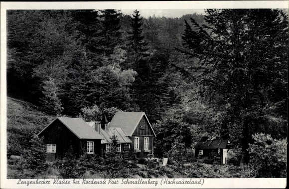 Postcard Nordenau Schmallenberg in the Hochsauerland, Klause Lengenbeck, forest