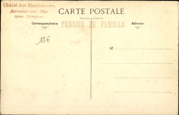 Postcard Berneval sur Mer Seine Maritime, Jardin du Chalet des Marronniere