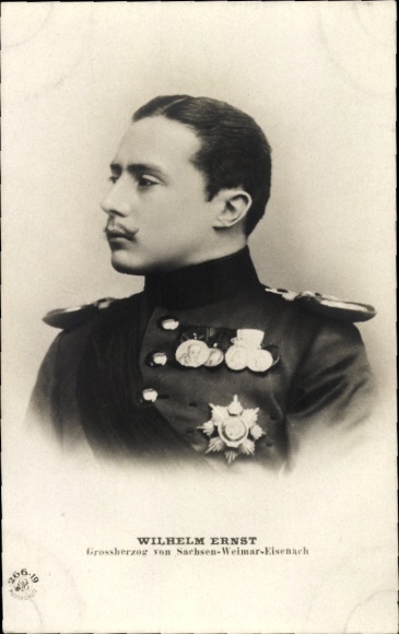 Ak Großherzog Wilhelm Ernst von Sachsen Weimar Eisenach, Portrait, Orden
