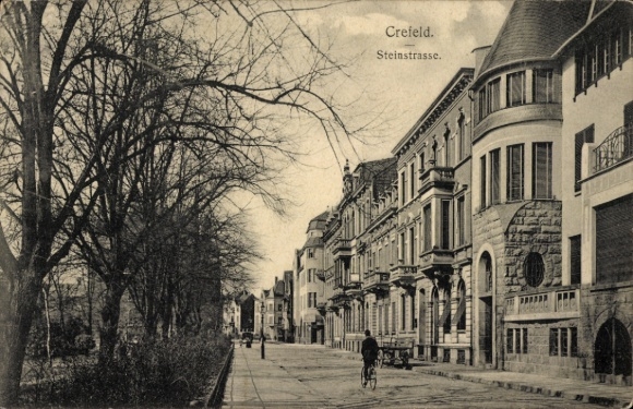 Ak Krefeld am Niederrhein, Steinstraße