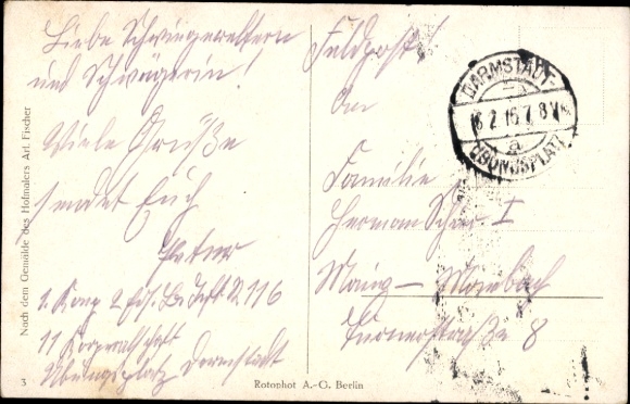 Artist Postcard Fischer, The people's thanks are certain, Empress Auguste Viktoria visits war veteran