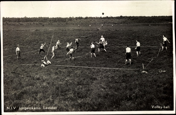 Postcard Leusden Utrecht Niederlande, NJV Boys Camp, Volleyball