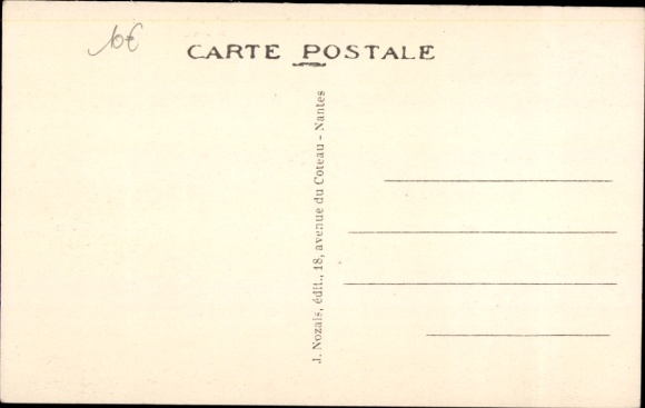 Postcard Quimperlé Finistère, 15th century house, carriage, two people, architecture