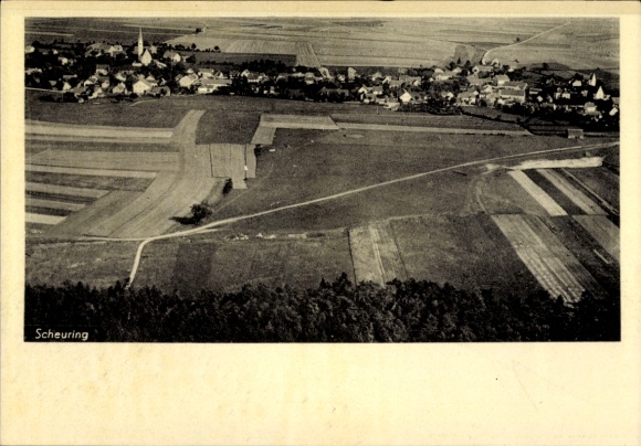 Ak Scheuring in Opper-Beieren, luchtfoto